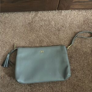 HP Gray Leather Wristlet